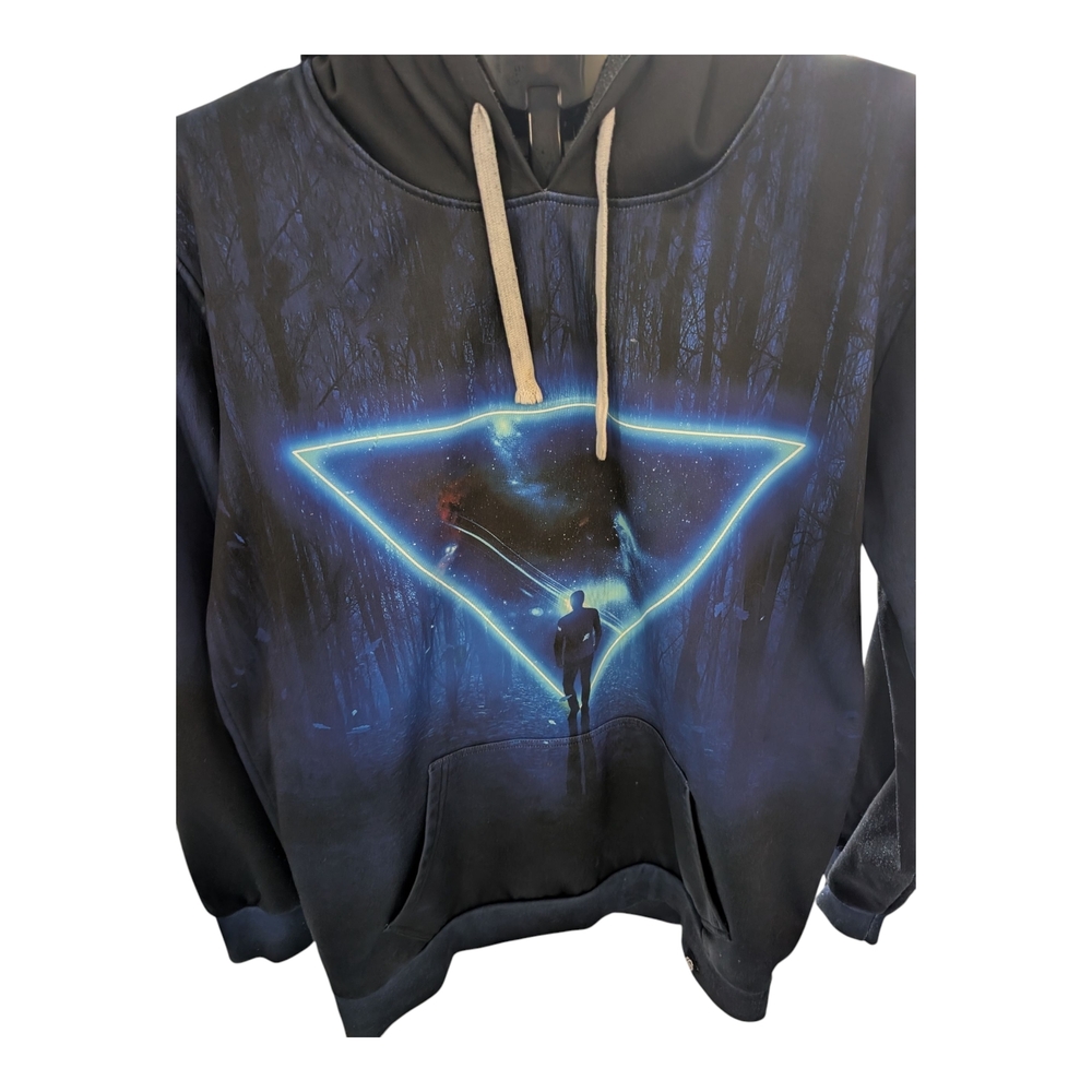 Into The A.M. Blue Brand Hoodie. Size Large.